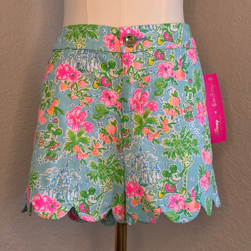 Lilly Pulitzer Women's Floral Shorts - Blue and Pink